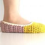 Crochet House Slippers Wit..