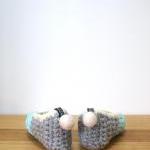 Crochet House Slippers with..