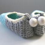 Crochet House Slippers with..