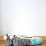Crochet House Slippers with..