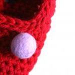 Red Crochet Slippers with L..