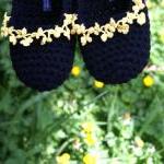 Crochet Slippers with Flora..
