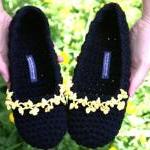 Crochet Slippers with Flora..