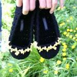 Crochet Slippers with Flora..