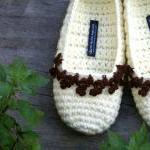 Crochet Slippers with Flora..