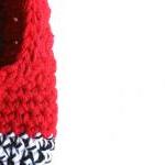 Crochet Slippers in Red, Bl..