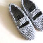 Crochet Mary Jane Slippers ..