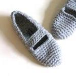 Crochet Mary Jane Slippers ..