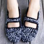 Crochet Mary Jane Slippers ..