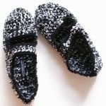 Crochet Mary Jane Slippers ..