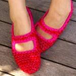Crochet Mary Jane House Sli..